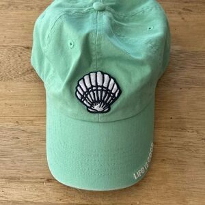 Life is good white shell embroidered patch baseball cap